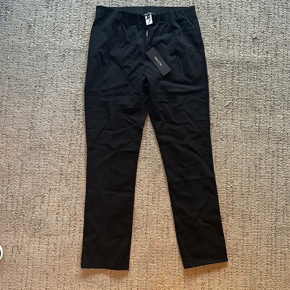 Misook Straight Leg Black Pants Small